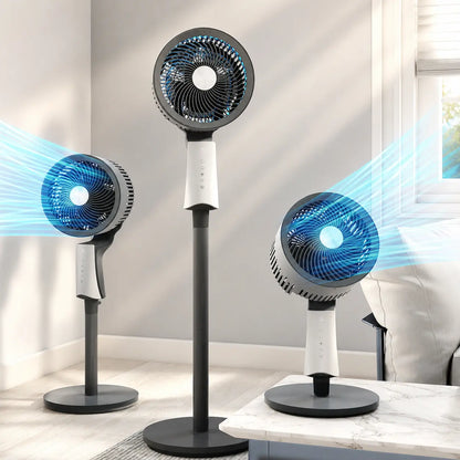Pedestal Fan for bedroom, 90ft High Velocity Pedestal Fan for Large Rooms & Garages, 32 Speeds 3 Modes, Oscillating with Remote, 12H Timer – for Bedroom Living Office
